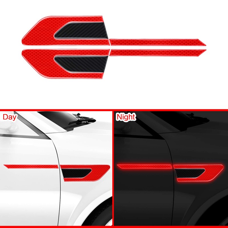12 Pieces Reflective Car Stickers Set Rearview Mirror Reflective Warning