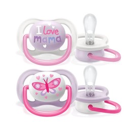Avent SCF080/02 Ultra Air Happy Pacifier (0-6m) – Girl 2pcs