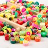 200pcs Fruit Polymer Clay Beads Mixed Fruit Beads Spacer Beads