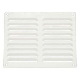 PATIKIL 10x8 Inch Aluminum Vent Cover, Screen Air Grille Ventilation Cover HVAC Louvered Grill for Home Kitchen Fireplace Bathroom Wall Ceiling, White