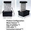 RWOORA Mini Tabletop Water Fountain with LED Light & Powerful