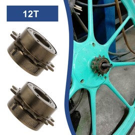 SG Store 2 Pieces 12 Teeth Single Speed Freewheel Flywheel Sprocket 34 mm Large Diameter Bicycle Flywheel Sprocket Electric Vehicle Accessories
