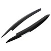 Pair Car Headlight Eyebrows Left Right Glossy Black Modification Replacement