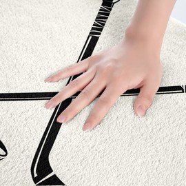 Ice Hockey Bath Mats for Bathroom for Kids Boys Girls Ice Sports Game Bathroom Accessories Hockey Player Bathroom Rugs Winter Sports Decor Puck Hockey Doormats Floor Mat 20"x32"