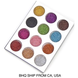 Beauty Headquarters NEW 12 COLORS GLITTER POWDER DUST NAIL ART DECORATION DESIGN