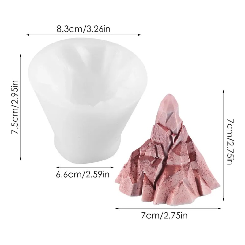 Molde De Vela De Montaña Moldes De Silicona Hechos A
