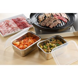 1214797 Stainless Steel Storage Containers with Lids, 2-Pack