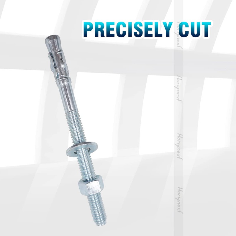 Horiznext 1/2 Concrete Anchors, Zinc-Plated Carbon Steel 1/2 Wedge Anchors