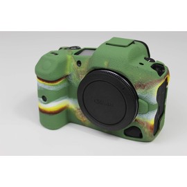 Silicone Gel Camera Case Compatible for Canon EOS R5 Protective Rubber Soft Camera Cover Bag Green