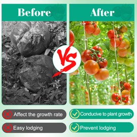 Zhaoyao 20 PCS Tomato Trellis Roller Hooks with 100 PCS Tomato Support Clips, 50 FT String Plant Climbing Hook for Tomato, Flower and Vine Crop