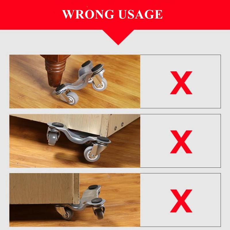 Yopay 4 Pack Steel Tri-Dolly, 200 lbs Load Capacity 3