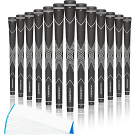 CHAMPKEY Traction-X Golf Grips 13 Pack | High Traction and Feedback Rubber Golf Club Grips | Choose Between 13 Grips with 15 Tapse and 13 Grips with All Kits