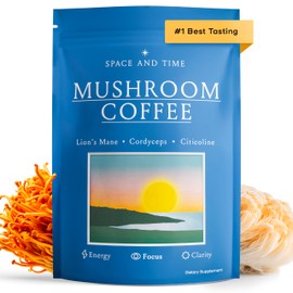 Mushroom Coffee, 20 Cups of Focus, Productivity & Clean Energy, Instant Mushroom Coffee with Lions Mane, Cordyceps and L-Theanine