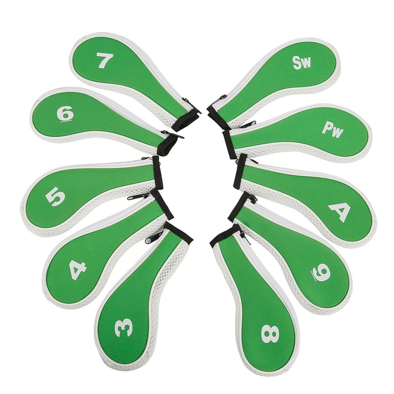 Golf Club Iron Head Covers 10 Piece Set Headcover Shaft