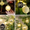 HYran Christmas Baubles, Pack of 44 Christmas Tree Decorations, Plastic