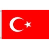 Turkey Flag 5 x 3 FT - 100% Polyester With