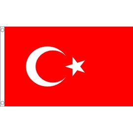 Turkey Flag 5 x 3 FT - 100% Polyester With Eyelets FlagSuperstore©