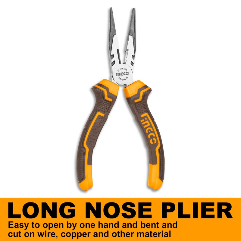 INGCO 3PCS Pliers Set Hand Tools Set, 8" Combination Pliers