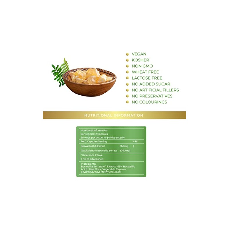 Lily Green | Boswellia Serrata 3360mg per Serving | 90