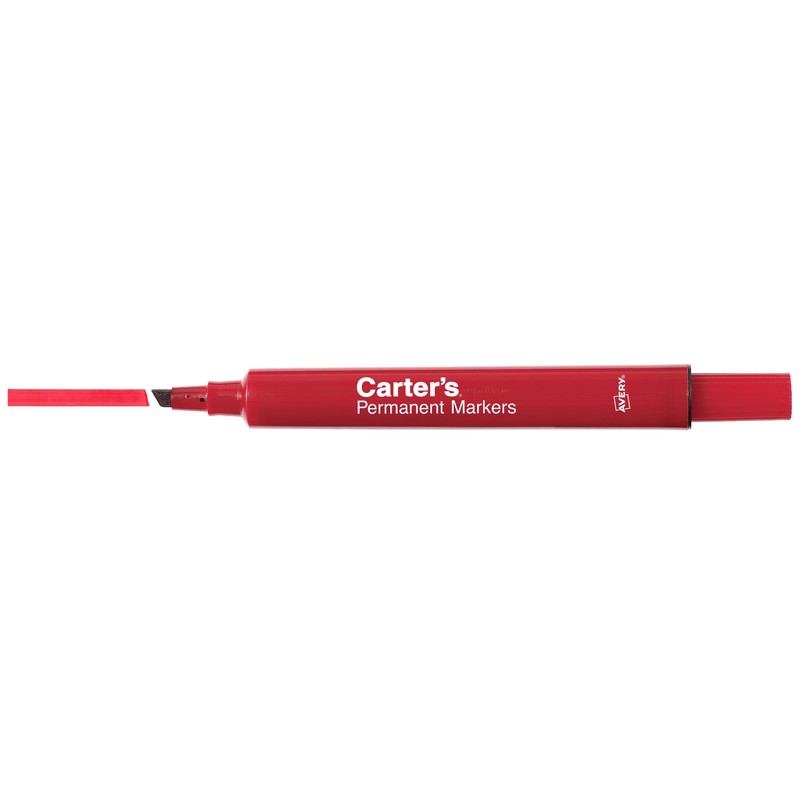 Carter's Permanent Markers, Large Desk-Style Size, Chisel Tip, Water and
