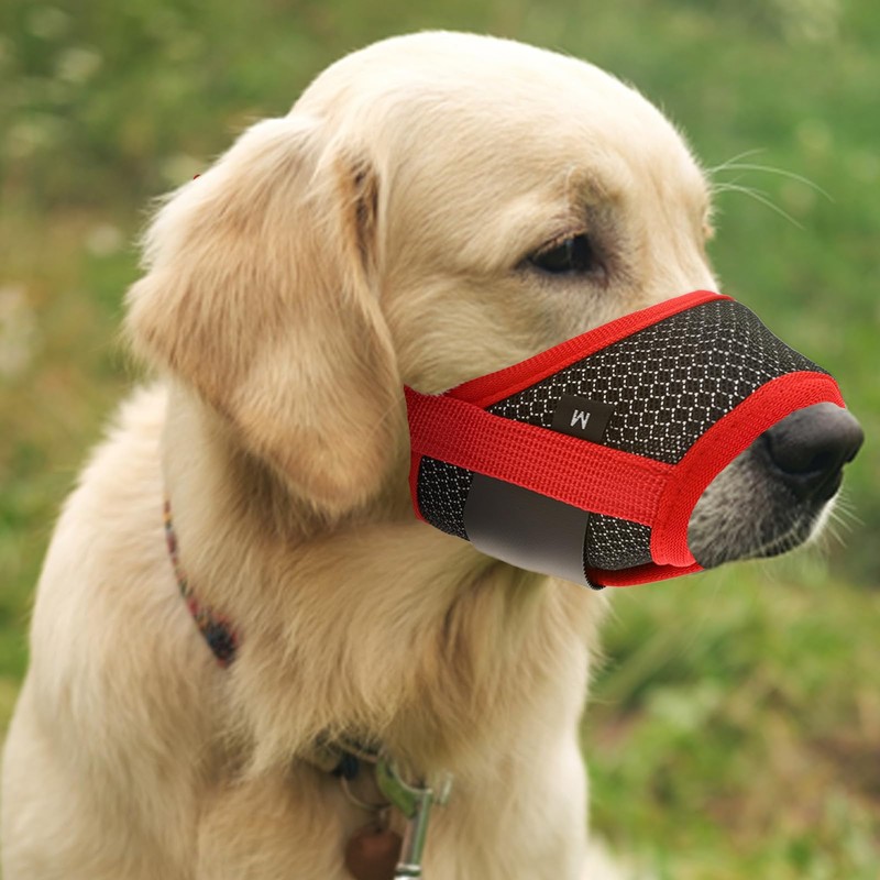 WLLHYF Dog Muzzle Soft Nylon Muzzle Breathable Pets Muzzle Anti