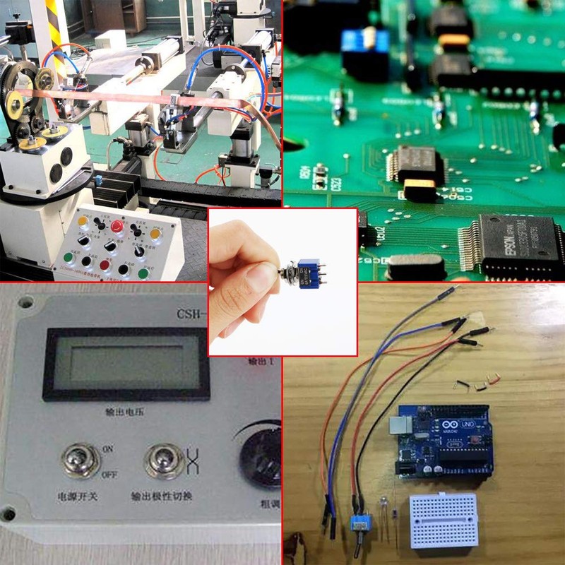CESFONJER 15pcs SPDT Mini Micro Toggle Switch, On/On 3 Pin