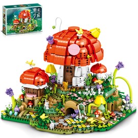 Mushroom House Mini Building Blocks Sets - 2798PCS Unique Creative Ideals Ganoderma Hotel Treehouse Micro Mini Blocks Bricks Kit Toys for Adult, Collectible Architecture Deco, Birthday Gift for Kid
