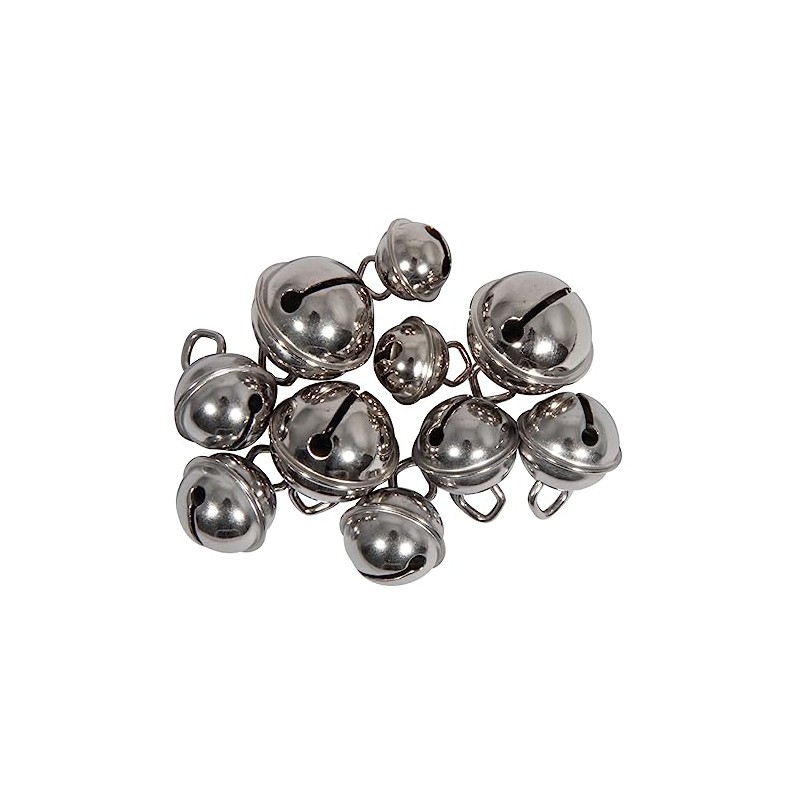 Rayher Campanelle metallo miste, tonde, argento, b2x11mm, 5x15mm, 3x19mm, bus.blis.