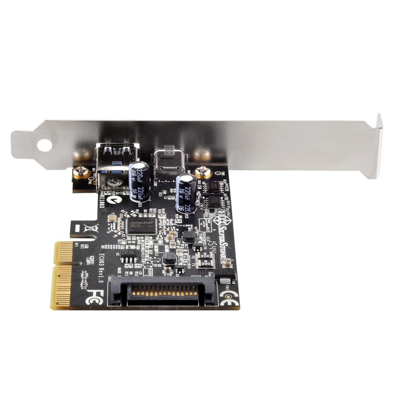 SilverStone SST-ECU03 - SuperSpeed 1x USB 3.1 Type C, 1x