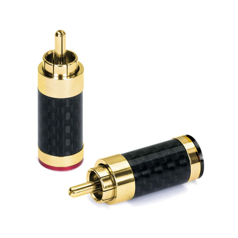 Dynavox RCA Connectors Carbon, Set of 4 Gold-Plated