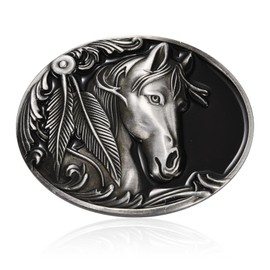 BBOTEN Horse Belt Buckles for Men, Western Cowboy Belt Buckle, Vintage Horse Belt Buckle