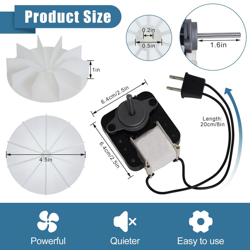 SM550 Universal Bathroom Vent Fan Motor Replacement Kit Compatible with
