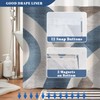 NAEMBCU No Hook Shower Curtain with Snap in Liner Set,