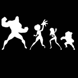 CCI Incredibles Parr Family Dash Violet Elastigirl Mr Incredible Decal Vinyl Sticker|Cars Trucks Vans Walls Laptop|White |7.5 x 3.5 in|CCI1674