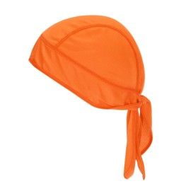 PATIKIL Sweat Wicking Cap, Skull Cap Football for Men Dew Rags Breathable Cooling Helmet Liner Bandana for Cycling Running Sports Hat, Orange