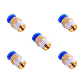 S SIENOC 5 x PC4-M10 Pneumatic Air Straight Quick Fitting 4 mm Thread M10