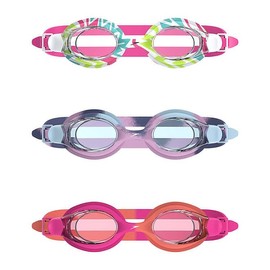 Speedo Kids Swim Goggles 3-Pack – Flexible Leak-Proof Fit, Ages 3-10, Comfortable & Durable Swimming Goggles (Girls)