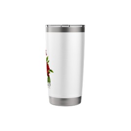 Cute Gnome For Red Roses Flower Lover And Garden Grandma Stainless Steel Insulated Tumbler