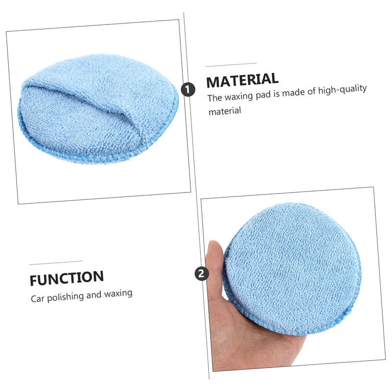 ORFOFE 5pcs Microfiber Waxing Sponge Pads Soft Buffing Pads for