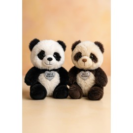 Ferro Stars Best Friends Panda Cuddly Toy, Cuddly Friends, Ideal for Gift Exchange, 2 Pieces, 25 cm