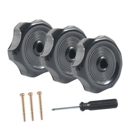Milageto RV Window and Vent Knob Interior Hardware Repair Maintenance Window Latch Knob for RV Window Accessories Garage Campers, Black 3Pcs