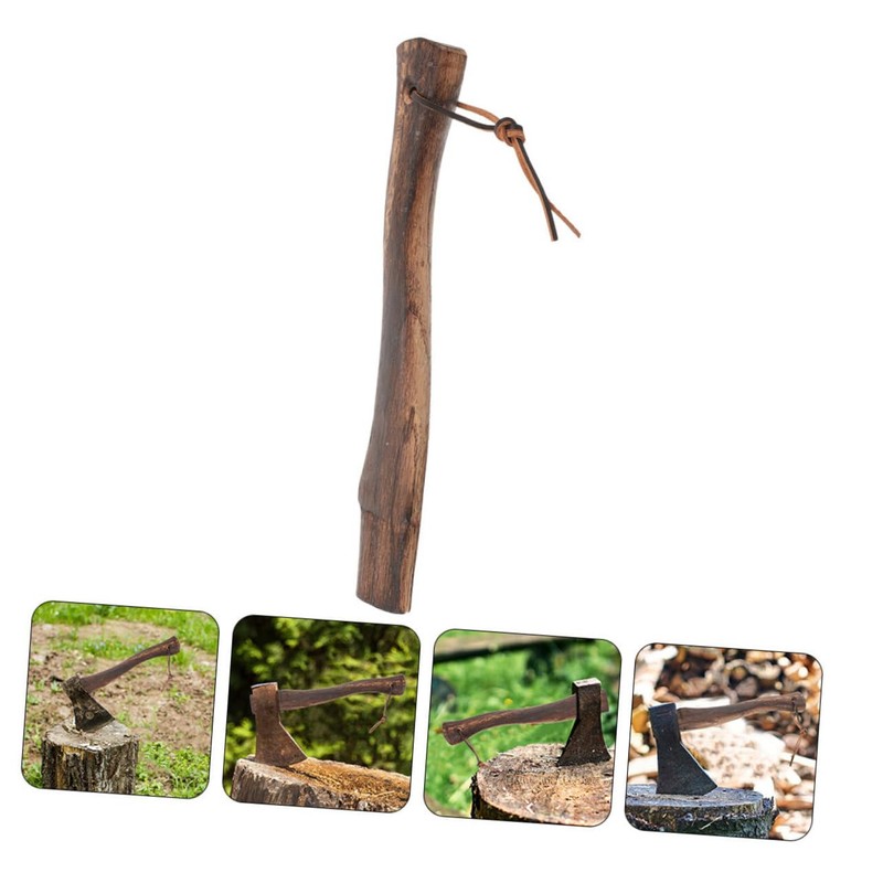 Abaodam 2Pcs Wooden Axe Replacement Handle Durable Ergonomic Grip for