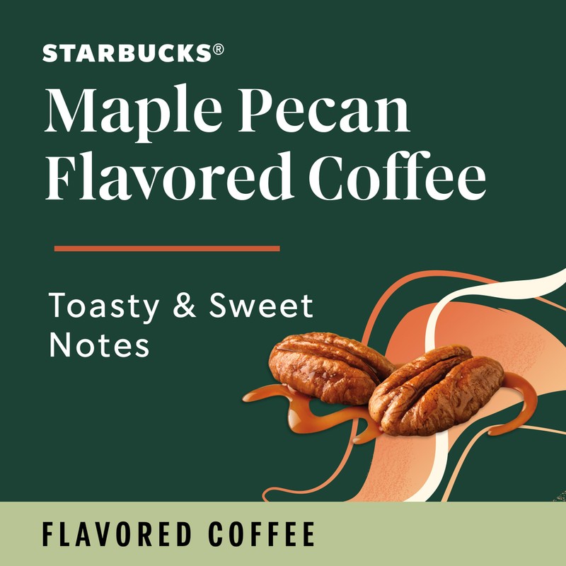 Starbucks Ground Coffee, Flavored Hot or Iced Coffee, Maple Pecan,