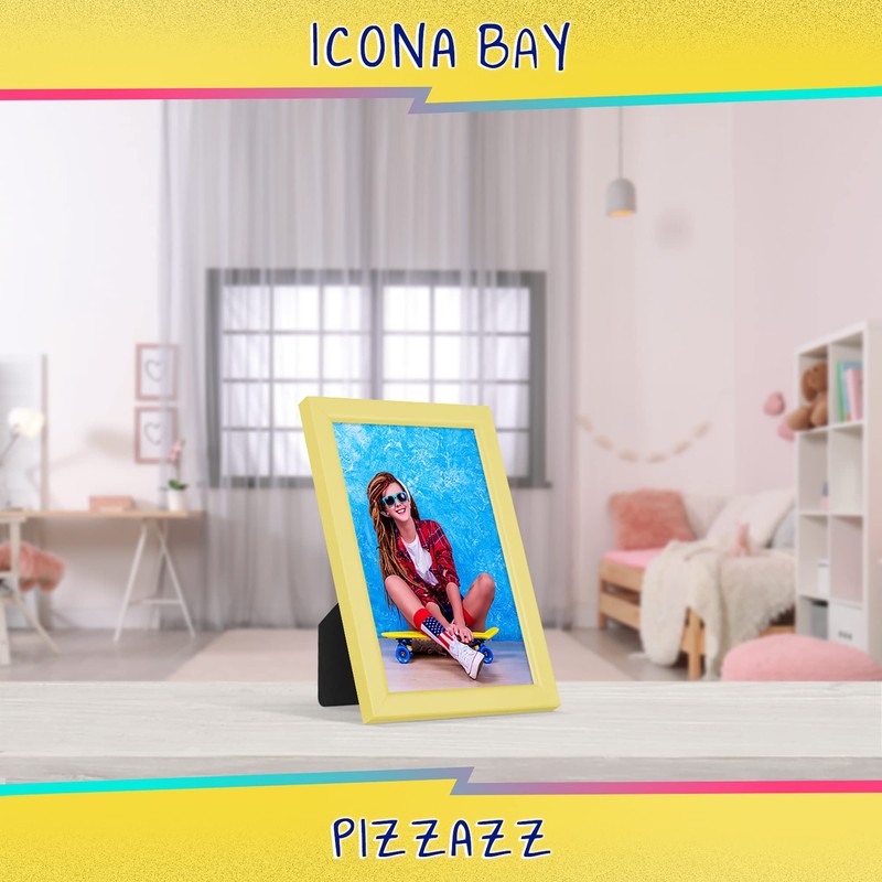 Icona Bay 4x6 (10x15 cm) Picture Frame, Pastel Yellow Colored
