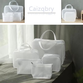 Caizqbry Pool Bag Travel Pouch Waterproof Pouch Beach Bag Vinyl Bag Handbag Zipper Waterproof Large Capacity Portable Beach Swimming Onsen Bathroom Sand Play Business Trip Travel Multi-functional