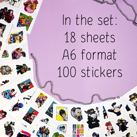BulbaCraft 100Pcs Anime Stickers, Anime Merch, Japanese Animation Merchandise, Japanese Animation Laptop Decal Stickers, Manga Adaptation Decals for Phone, Gifts for Women & Men