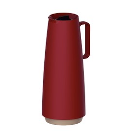 Tramontina 61636/106 Thermal Carafe, Tabletop Pot, 3.3 gal (1 L) Capacity, Red Thermos Flask, Water Bottle, Stylish, Lightweight, Heat Retention, 24 Hours, Large Capacity, Made in Brazil