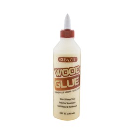 BAZIC Wood Glue 8 FL OZ (236 mL), Natural Color Super Strong Bond Adhesive, for Woodwork Softwood Hardwood, 1-Pack