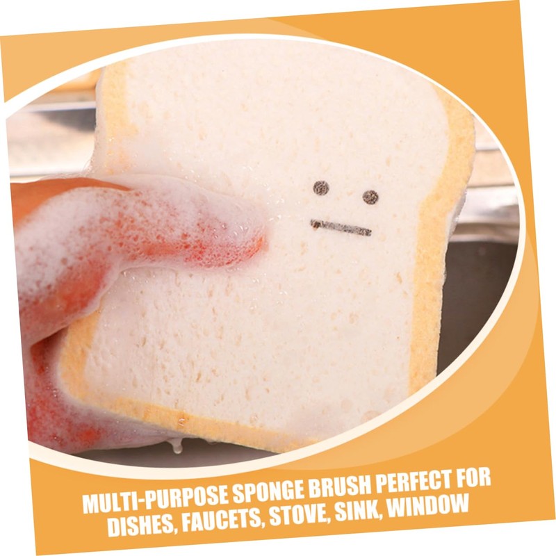 Levemolo 4pcs Compact Scrub Sponges Multi-Function Household Cleaning Sponge for