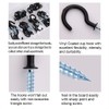 KUUQA Cup Hook Kit Black Vinyl Coated Ceiling Screw Mug